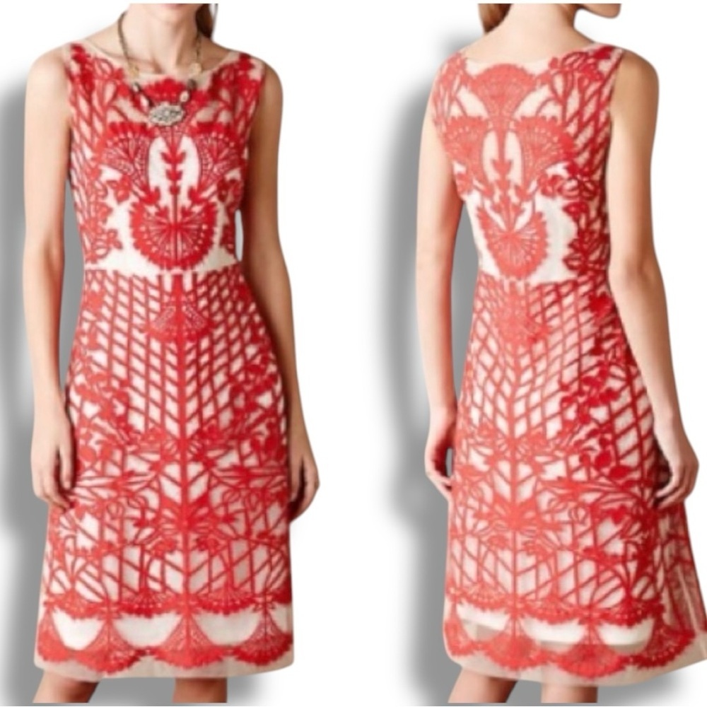 Anthropologie Sugared Ruby Dress By Geisha Designs Size 2